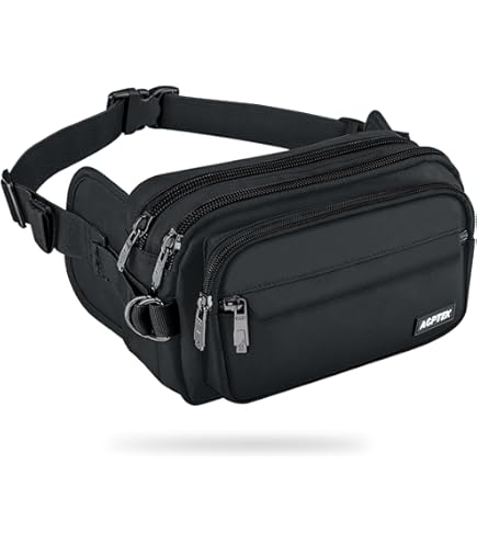 Marsupio Sportivo Grande Uomo Donna - Impermeabile, 4 Zip, Regolabile Per Corsa, Ciclismo - Foto 8