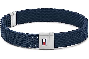 Tommy Hilfiger Jewelry Bracelet pour Homme en Silicone en noir ou bleu