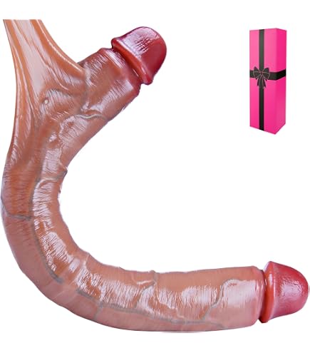 Double Gode LUNA De Chez ALIVE - Neuf, Silicone Mauve, Pour Double Pénétration
