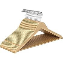 MOHOME Grucce Appendiabiti Legno Naturale Set da 40 Universali Gancio Girevole Scanalature Salvaspazio Resistenti Leggere Uso Domestico Lavorativo | Leroy Merlin