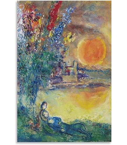 Impression Sur Toile Marc Chagall “La Mariée” – Format 40 X 60 Cm – Haute Définition, Couleur Vibrante – Décoration Murale Moderne