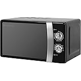 Russell Hobbs RHMM701B 17 Litre 700 W Black Solo Manual Microwave with 5 Power Levels, Ringer & Timer, Defrost Setting, Easy 
