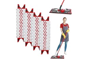 VILIDA 4 Pack Compatible with 1-2 Spray Mop Head Replacement Kit, Compatible with Ultramax/UltraMax Plus/Easy Wring UltraMax Mop Pads Microfibres Refill, for Remove all Stains From the Floor