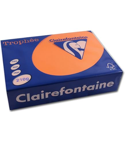 Ramette Papier Clairefontaine Trophy 250 Feuilles Violet DIN A4 210 G/m² - Pour Impression Couleur