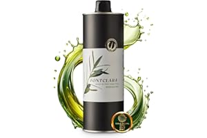 ‎FONTCLARA FONTCLARA Arbequina Natives Olivenöl Extra aus Spanien, Preisgekrönt, mild fruchtig, Braten, Kochen & Garnieren, kaltgepresst, 1l Flasche