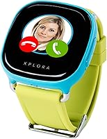 XPLORA - Telefonuhr für Kinder - Telefonieren, Mitteilungen senden und empfangen, Ruhezeiten, Sicherheitszonen, SOS, GPS-Ortung, Kalender (BLAU SIM-Free)