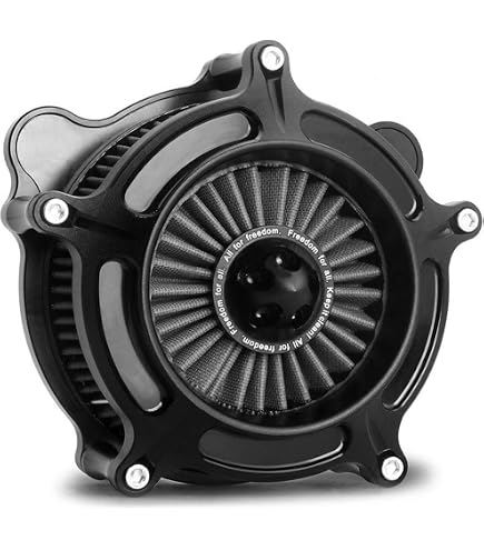 Filtro Aria Ad Alto Flusso Per Harley Dyna, Softail, Touring 1999-2017 - Lavabile, Nero