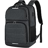 NEWHEY Zaino Porta PC Uomo Zaino per PC Portatile con Caricatore USB Zaino da Viaggio Zaino pc 17 Pollici Impermeabile zaino 