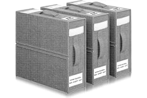WANGIRL Lot de 3 Sacs de Rangement Drap de Lit, Boîte de Rangement Linge Pliable, Minimaliste, Gris