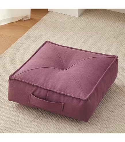 Cuscino Rialzato Per Sedia Homescapes 40x40x10 Cm, Con Lacci, In Cotone, Rosa, Ortopedico Per Schiena E Ginocchia - 2