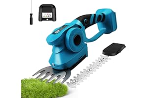 ANANCYI 2 in 1 Cordless Hedge Trimmer & Grass Shear,Hedge Trimmer Handheld with Safety baffles, Compatible with Makita 18V,Grass Cutter with 2 Blades,Hedge Trimmer for Shrub,Garden, Fence, (Without Battery)