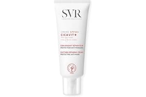 SVR CICAVIT+ SPF50+ Ultra-Soothing, Repairing, Anti-Mark Face and Body Cream for Burns, Wounds, Scars, Tattoos and Irritated Skin, 40 ml