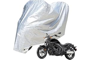 AOMIGT Housses de Moto, Housse Moto Impermeable, Housse vélo pour Vélos, Scooter Couverture Imperméable avec Trous de Verrouillage, Housse de Moto Exterieur Imperméable pour Moto Exterieur, Scooter
