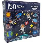CA Games 150 Par&ccedil;a Canlı Desenli 34x24cm &Ccedil;ocuk Puzzle Yapboz Serisi (Uzay)