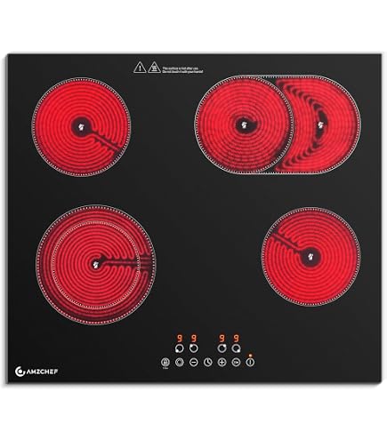 Plaque de cuisson vitrocéramique AMZCHEF, 77 cm, , 5 zones - Autres in