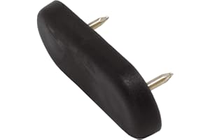 Adsamm® / 32 x Deslizante de plástico con clavo / 18x44 mm / negro / rectangulares / Patas de muebles con clavo de la máxima calidad de Adsamm®