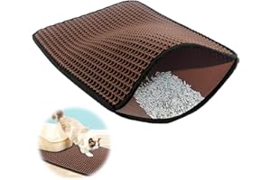 SRLWMYI Tappetino Lettiera Gatto per Gatti Struttura a Nido D'ape 45x30cm Doppio Strato Impermeabile Materiale EVA Ecologico Cattura Efficace Della Lettiera Comfort Ottimale per Felini