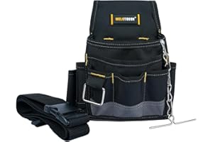 MELOTOUGH Electrician Tool Pouch Tool Belt Pouches Multiple Pockets Tool Organizer for Technician, Maintenance, HVAC