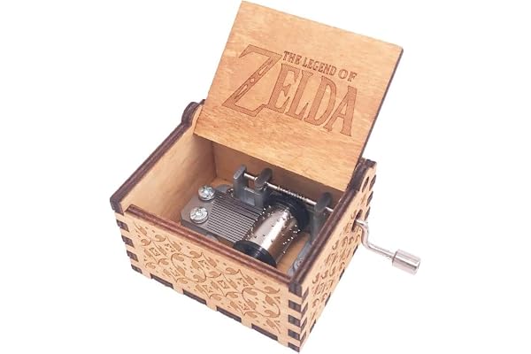 The Legend of Zelda handsnidad speldosa i trä "Song of Storms from Ocarina of Time"