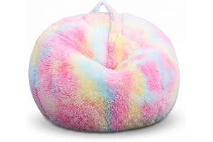 Chingcoo Sittsäcksskydd av fuskpäls (utan fyllning), fluffig saccosäck för barn och vuxna, 2-i-1 gosedjur, förvaring, mjuk sittsäck för barnrum, gaming 70 x 80 cm
