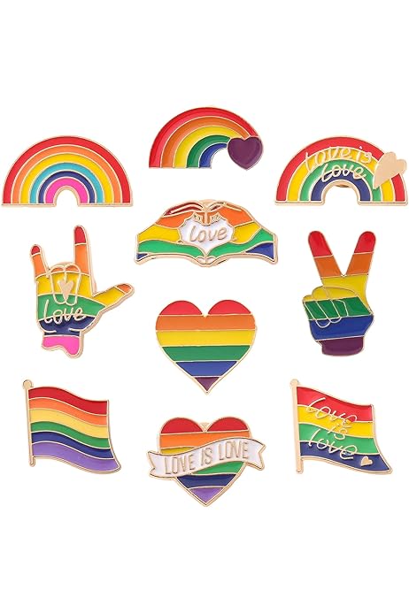 Braccialetti LGBT Arcobaleno - Set Di 6 In Tessuto, Regolabili, Per Pride E Festività - Foto 9