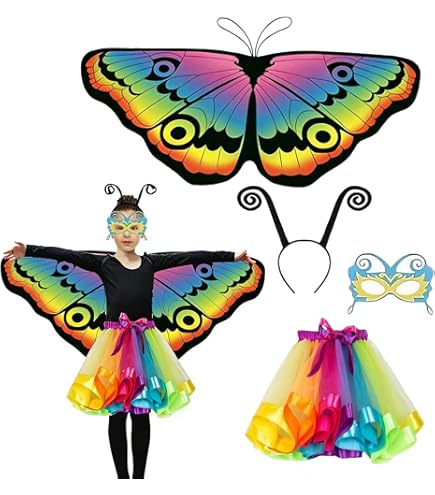 JXAXD Vlinderkostuum voor dames, 3-delige set vlindercape, volwassenen, carnavalskostuum dames, vlinderkostuum, vleugels, cosplay, carnavalskostuum voor carnaval