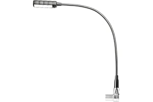 Adam Hall Stands SLED 1 ULTRA XLR 4 A - Lampada a collo di cigno XLR quadripolare ad angolo con 4 COB LED