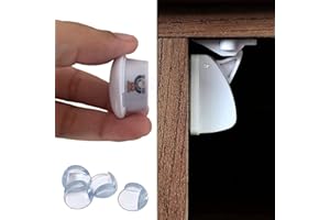 EZYWAY Magnetic Child Safety Cupboard Locks for Childern [10 Locks, 2 Keys Plus 4 Free Corner Protectors] 3M Adhesive Magnet Cabinets Lock Baby Baby Proofing Kitchen Cabinets & Drawers Easy Install