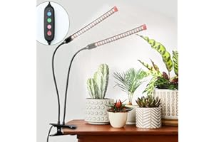 FECiDA Clip Grow Lights for Indoor Plants 18W 2000 Lumen, 2024 Newest Brightest LED Plant Grow Light for Houseplants, Bonsai, Pot Plant, Full Spectrum Growing Lamp with 4,8,12 Hr Timer