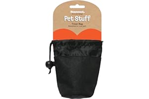 Rosewood 28010 Pet Stuff Dog Treat Bags, Black