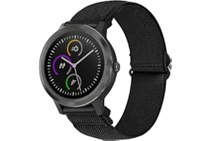 SITAFU Cinturino per Garmin Vivoactive 3,20mm Nylon Elastico Intrecciato Regolabile Cinturini di Ricambio per Garmin Vivoactive 3 Music/Vivomove HR/3/Forerunner 245/245 Music/Forerunner 645/645 Music
