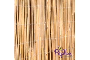 Papillon Peeled Reed Natural Garden Screening Roll Privacy Wind/Sun Protection 4m x 1.5m (13ft 1in x 5ft)
