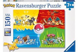 Ravensburger barnpussel 10035 - Pokémon-typer - 150 bitar XXL Pokémon-pussel för barn från 7 år och uppåt