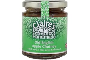 Claire's Handmade - Old English & Apple Chutney (227g) - Award Winning Traditionally Made Delicious Blend of Apples & Spice, Suitable for Vegetarian, Vegan & Gluten Free Diets, GMO Free