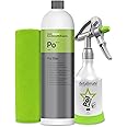 detailmate Interior Cleaning Set- Koch Chemie POL Star Textile, Leather & Alcantara Cleaner 1L - Kwazar Super PRO+ 360 Degree Spray Bottle 0,5L, Double Action Trigger - Microfiber Cloth 40x40 c