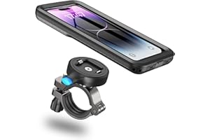 Cozycase Support Telephone Moto Velo Etanche Universel - Porte Vélo Route/Scooter/Guidon pour iPhone 16 15 14 13 12 11 Pro Max/Plus/XR pour Samsung Galaxy S24 S23 S22 S21 pour Xiaomi Telephone