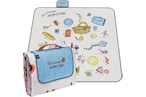 PERLETTI Manta Picnic Impermeable Adultos Familias - Manta Camping Picnic Blanket Playa Parque Jardín Senderismo - Alfombra para Exterior Plegable Portátil Multifunción (Picnic Essential, 200x200)
