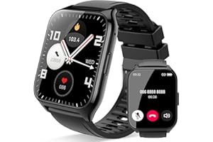 AYCY Smartwatch Uomo Donna 1.85", Chiamate Bluetooth Orologio Smartwatch con Sonno/Cardiofrequenzimetro, Fitness Tracker,112 modalità Sportive, IP68 Impermeabile Sportivo Smart Watch per Android iOS, Nero