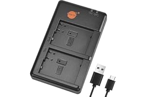 DSTE DE-A80,DE-A80AA/SX Akku USB Dual Quick Ladegerät kompatibel mit DMW-BLC12,DMW-BLC12e,BP-DC12,BP-DC12U,Panasonic Lumix DMC-G7,DMC-GH2,DMC-FZ330,DMC-FZ200,DMC-FZ1000,V-LUX4 Leica Q Sigma BP-51