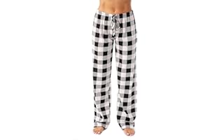 HSUAYEUD Schlafanzughosen für Damen 2024 Baumwolle Karierte Pyjamahose Comfy Winter Weich Nachtwäsche Hose Freizeithose mit Taschen
