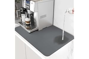 AetherAurora Tappetino Scolapiatti Assorbente 40 x 60cm Super Assorbente Scolapiatti Da Lavello, Tappetino Scolapiatti Da Lavello Asciugatura Rapida per Macchine Da Caffè, Cucine, Lavandini e Bagni