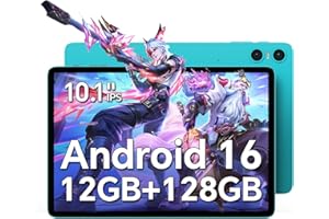 TECLAST Newest Tablets Android 16, P30 10.1 Inch Tablet, 12(4+8)GB RAM 128GB ROM(TF 1TB), 6000mAh, WiFi6 Android Tablets, 1280x800 IPS, Quad-Core, 2 Speaker|Netflix|Type-C|BT5.0|Camera|3.5mm Jack|GMS