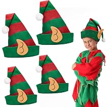 Weihnachts Elf Hut Für Erwachsene – Mit Ohren, Aus Vlies, Für Partys, Cosplay, Einheitsgröße