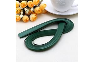 LDA Get Fresh 120 Strips Quilling Paper 5 mm Wide Solid Colour Origami Paper DIY Hand Craft Monochrome Paper Strips 5 mm Dark Green