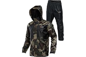 Rodeel Waterproof Fishing Rain Suit for Men (Rain Gear Jacket & Trouser Suit)
