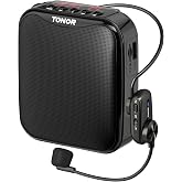 TONOR 15W Wireless Speaker with Wireless Microphone, Portable Bluetooth Voice Amplifier, PA Rechargeable Microphone System fo