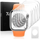 TOCOL 6 Pieces Screen Protector for Apple Watch Series SE/6/5/4 44mm, Scratch Resistant, Bubble Free, HD Clear, Full Coverage