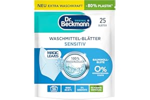 ‎DR. BECKMANN Dr. Beckmann Waschmittel-Blätter Sensitiv BAUMWOLLBLÜTE; 25 Blätter