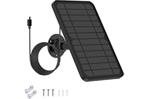 Gusfeliz Solar Panel for Blink Outdoor Camera, 5V 5W Blink Solar Panel Compatible with Blink Outdoor (3rd Gen),Blink XT/XT2 Camera, 360° Adjustable Mount and13.1ft Charging Cord