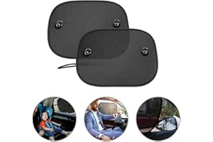 YIHAIC Parasol de Coche, Parasol Coche Bebe, para Sombrillas de la Ventana Lateral Bloqueo de Rayos UV Nocivos, para Proteger del Sol a Bebés y Mascotas, Retráctil de Instalar 44 * 36cm, 2 Unidades